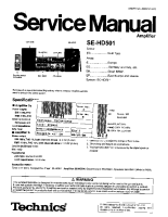 Technics - SEHD-501 - Service manual 